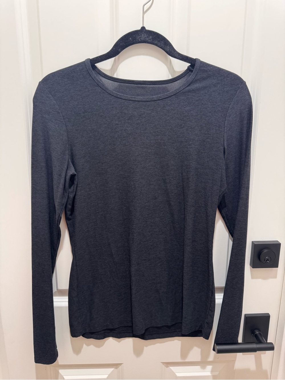 Beyond Yoga Long-Sleeve Crew Tee - Charcoal Gray